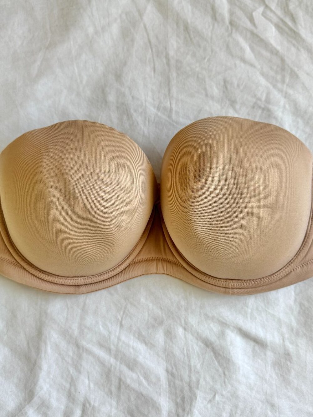 Wacoal Strapless Red Carpet Bra Beige 34DDD MISSING STRAPS